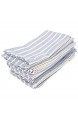 INFEI Weich Breit Gestreift Baumwolle Abendessen Cloth Servietten 12 Stück (17 x 17 Zoll) für Veranstaltungen und den Heimgebrauch (Blau)