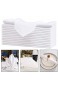 Jucoan 24 Stück weiße Stoffservietten 43 2 x 43 2 cm Polyester waschbar wiederverwendbar für Abendessen Restaurant Hotel Hochzeiten Partys