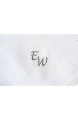 Stoffserviette mit Monogramm hochwertig bestickt Serviettenfarbe weiß Größe 50 x 50 cm; Mitteilung der beiden Wunsch-Buchstaben siehe Produktbeschreibung