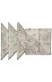 Stoffservietten 45 7 x 45 7 cm Metallic-Silber und Nebel Paisley-Medaillon-Design 4 Stück