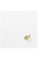 Summerhouse Linen - Weiße Leinenservietten: bestickt 50 8 x 50 8 cm Le Jardin - Leinenservietten Tuch für Abendessenservietten aus Leinen natur mit Hohlsaum