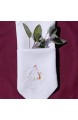 Summerhouse Linen - Weiße Leinenservietten: bestickt 50 8 x 50 8 cm Le Jardin - Leinenservietten Tuch für Abendessenservietten aus Leinen natur mit Hohlsaum