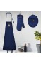 Be-Laiv Kochschürzen-Set hitzebeständig Silikon Topflappen für Küche Kochhandschuhe | Küchenkleidung mit Taschen | 100% Baumwolle für BBQ Grill Gartenarbeit Backen | Herren & Damen