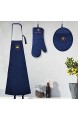 Be-Laiv Kochschürzen-Set hitzebeständig Silikon Topflappen für Küche Kochhandschuhe | Küchenkleidung mit Taschen | 100% Baumwolle für BBQ Grill Gartenarbeit Backen | Herren & Damen