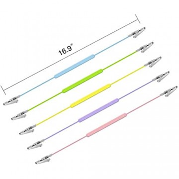 LVCHEN 5PCS Lätzchenclips Silikon Flexible Vorhangclips Halter Verstellbarer Serviettenclip-Halsriemen (zufällige Farbe)
