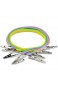 LVCHEN 5PCS Lätzchenclips Silikon Flexible Vorhangclips Halter Verstellbarer Serviettenclip-Halsriemen (zufällige Farbe)