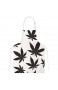 My Daily Kochschürze mit Taschen Ofenhandschuh und Topflappen Set Marihuana-Blatt Cannabis Verstellbare Schürze Mikrowellen-Handschuh Topflappen 3-teilig Küchengeschenk-Set