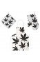 My Daily Kochschürze mit Taschen Ofenhandschuh und Topflappen Set Marihuana-Blatt Cannabis Verstellbare Schürze Mikrowellen-Handschuh Topflappen 3-teilig Küchengeschenk-Set