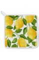 My Daily Kochschürze mit Taschen Ofenhandschuh und Topflappen-Set Zitronengelb Wasserfarben verstellbare Schürze Mikrowellen-Handschuh Topflappen 3-teiliges Set