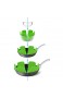 Pfannenschutz größere und dickere Pfannenschutz-Pads blau/grün Pfannenschutz erhältlich 3 verschiedene Größen 12 Stück Topf-Trennpads zum Stapeln und Schützen Ihres Kochgeschirrs (grün)