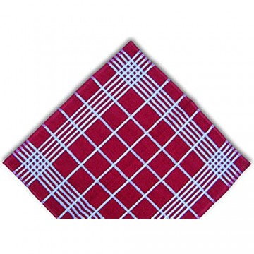 Ross Küchen-Frottiertuch Quadrat großes Karo 3er Pack Rot