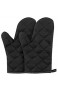 Backen Backofen Handschuhe spezielle Wärmedämmung und hitzebeständige Handschuhe 1 Paar schwarz