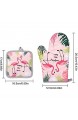 Czemo Ofenhandschuh und Topflappen Set Hitzebeständige Topfhandschuhe Baumwolle Kochhandschuhe für Kochen Backen Grillen (Flamingo)
