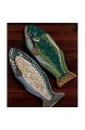 DII 100% Baumwolle maschinenwaschbar hitzebeständig Everyday Kitchen Basic Lake House Ofenhandschuhe 15 2 x 41 9 cm Set von 2 Fisch