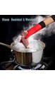 GERAWOO Professionelle Ofenhandschuhe Hitzebeständige (1 Paar) Bis Zu 260 °C，Extra Lange Topflappen-Backhandschuhe zum Pizza und Kochen (Rot)