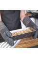 LAUTER SCHUTZ ® Ofenhandschuhe - mit Silikonbeschichtung für optimalen Halt und Hitzebeständigkeit (Kontaktwärme: 250°C) geeignet für die Küche und zum Grillen [Deutscher Hersteller] (Grau)