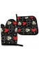 Ofenhandschuhe und Topflappen - Mickey Mouse Hitzebeständiger Küchenkochofen Handschuhe und Topflappen Set-9W1
