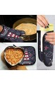 QMIN Topflappen Set Maritime Leuchtturm Meer Set Hitzebeständig Küche Ofen Handschuhe Hot Pads Kits für BBQ Kochen Backen Grillen Pfannen