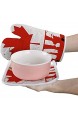 QUEMIN St. Patrick\'s Day Kanadische Flagge Kanada Ofenhandschuhe und Topflappen Hitzebeständige Ofenhandschuh Hot Pads für Weihnachtsküche Backen BBQ Grillen