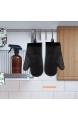Rifny Ofenhandschuhe Silikon Topfhandschuhe Hitzebeständige bis zu 260°C Anti-Rutsch Lange Backhandschuhe für Kochen Backen(Schwarz)