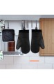 Rifny Topflappen Baumwoll Topflappen mit Tasche Hitzebeständig Ofenhandschuhe für Kochen Küche Backen BBQ 2er-Set Schwarz (Lange 21x21 cm)