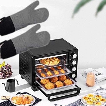Silikon Ofenhandschuhe Und Isolierpad Set Hitzebeständig für Tisch Topflappen Topfuntersetzer Rutschfest