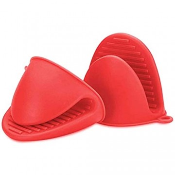 Silikonofenhandschuhe für den sofortigen Topf- oder Küchengebrauch als Topflappen- oder Backhalter Ofenhandschuh- und Fäustlingshalter können beim Kochen auf einem Grill verwendet werden (rot 1pcs)