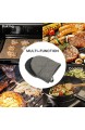 Sookg 2 Stück Ofenhandschuhe Topfhandschuhe Hitzebeständige Silikon Baumwollschutzmatte für Kochen in der Küche Grillen (grau)