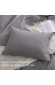 Argstar Bettbezug mit Knöpfen Gewaschene Baumwolle Doppelbettgröße Hellgrau 2 Stück