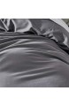 BEDSURE Bettwäsche 200x200 anthrazit Mikrofaser- Bettbezug 200x200 cm 3 teilig mit Doppelpack 80x80 cm Kissenbezüge für Doppelbett weich und bügelfrei