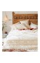 Bettbezug mit Fransen Baumwolle Quaste für Doppelbetten 218 4 x 228 6 cm Weiß