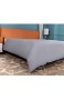 ComfortAce Bettwäsche 155x220cm Bettbezug aus 100% Baumwolle Spannbetttuch Bettbezüge ohne Reißverschluss Allergiker geeignet Hellgrau