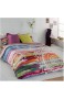 COTTON ARTean Wendbarer Bettbezug Mandala Aquarell für 150/160 cm breite Betten (240 x 260 cm) 50 % Baumwolle 50 % Polyester.