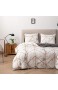 CoutureBridal Bettwäsche 135×200cm Weiß Grau Marmor Wendebettwäsche Streifen Modern Bettbezug Einzelbett Mikrofaser Weich Deckenbezug mit Reißverschluss und 1 Kissenbezug 80×80cm