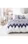 J&K Markets Bettbezug Milos Weiß/Blau Serie Cyclades 220 x 240 cm für Doppelbett 100 % Baumwolle limitierte Edition
