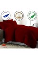 Kotton Culture Premium-Bettbezug 100 % ägyptische Baumwolle Fadenzahl 600 mit Reißverschluss und Eckbändern luxuriös (California King/King/Kingsize Burgunderrot)