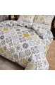 LAMEJOR Bettbezug-Set für Queen-Size-Betten Bohemian-Stil Blumenmuster luxuriös weich Bettbezug (1 Bettbezug + 2 Kissenbezüge)