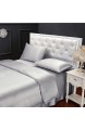 LilySilk Seide Bettbezug 135x200cm Bettbezüge mit Edlem Schlafkomfort in 100% Seide von 19 Momme - Silbergrau Verpackung MEHRWEG