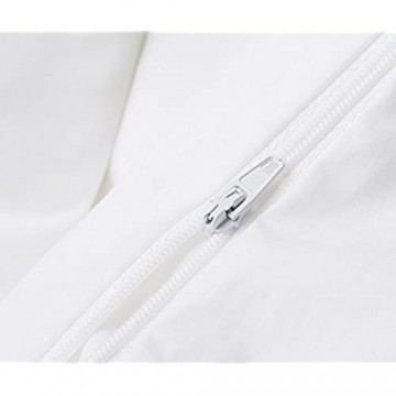 Pinzon - Bettdeckenschutzbezug hypoallergen Baumwolle 135 x 200 cm Weiß