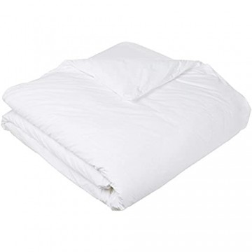 Pinzon - Bettdeckenschutzbezug hypoallergen Baumwolle 135 x 200 cm Weiß