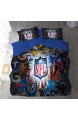QWAS NFL Fußball Bettbezug Unisex Macho Favorit super weich und bequem Einzelbett Doppelbett Kingsize-Bettwäsche Kindergeschenk universell zu jeder Jahreszeit (A01 135x200cm+80x80cmx2)