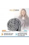 Relax Eden Gewichtsdecke mit abnehmbarem waschbarem Bettbezug 48''x72'' | 15lbs Graue Decke + grauer Bezug