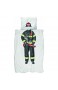 Snurk Dreaming Feuerwehrmann Bettbezug Perkal für Einzelbett Platzierter Druck weiß