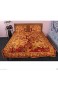 Sophia Art Indischer goldener Baum des Lebens Baumwolle Queensize-Bettbezug Bettbezug Bohemian Hippie Tagesdecke Quilt handgefertigt Bettbezug mit Pilow
