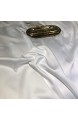 Teinopalpus Bettbezug-Set Weiß 100 % Lyocell Satin goldene Stickerei Luxus-Satin-Bettwäsche volle Queen-Size-Größe 3-teiliges Bettdeckenbezug 2 Kissenbezüge keine Bettdecke