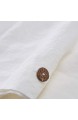 URBANARA Leinen-Bettdeckenbezug “Mafalda“ 100% Leinen Weiß 1 Bettbezug – 200cm x 200cm nur Bettdeckenbezug