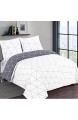 Vision Hugo Grey Bettbezug mit 2 passenden Kissenbezügen Baumwolle Grau 200 x 200 cm