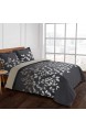 Vision Lena Bettbezug mit 2 passenden Kissenbezügen Baumwolle Grau 240 x 220 cm