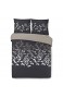 Vision Lena Bettbezug mit 2 passenden Kissenbezügen Baumwolle Grau 240 x 220 cm