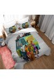 WMZ-SC Kinderbettwäsche-bedruckter Bettbezug-Anime-Scooby DOO-Naughty Hund-Mikrofaser Geeignet für Vier Jahreszeiten-Inklusive Kissenbezug 80 * 80cm (2 135x200cm)